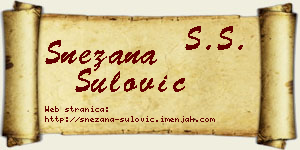 Snežana Šulović vizit kartica